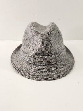Kangol Clipper Moorland Gray Fedora Bucket Hat Size Large Wool Blend
